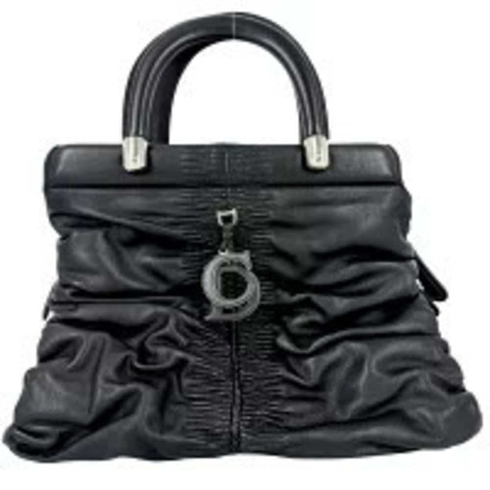 Christian Dior Handbag Karenina Leather Black
